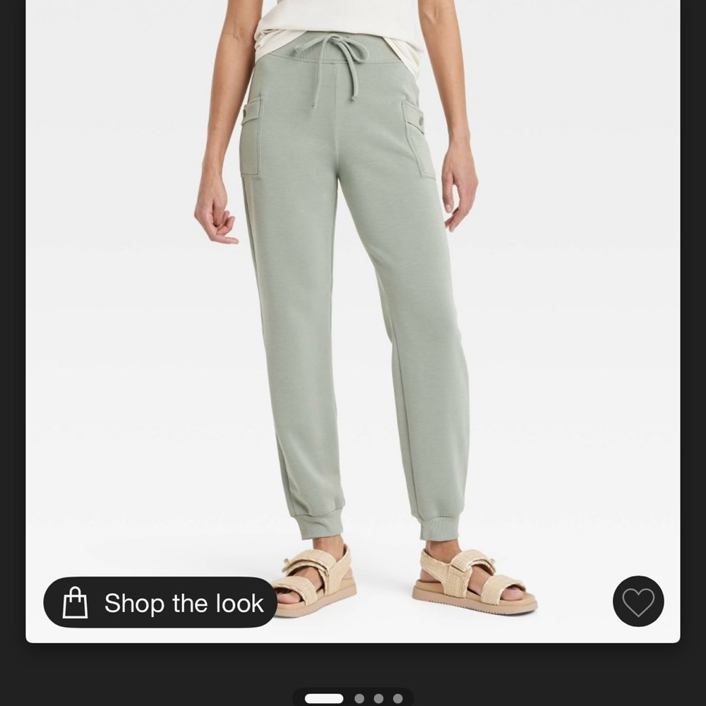 a new day Green Track Pants with Tapered Legs